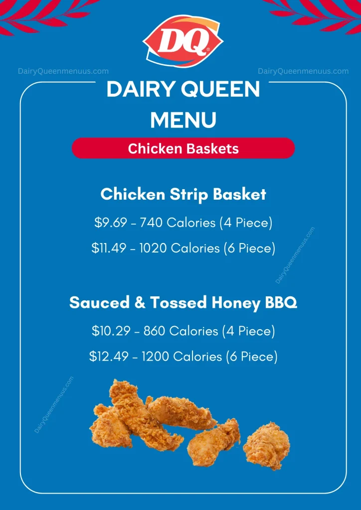 Dairy Queen Menu - Chicken Baskets